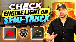 Check engine light on semi truckcheck engine light flashing then stopssemi truck deratedstop eng [upl. by Einnalem]