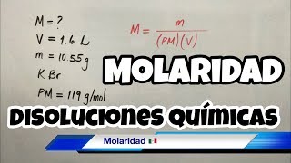 MOLARIDAD en Soluciones Químicas bien fácil [upl. by Gavan]