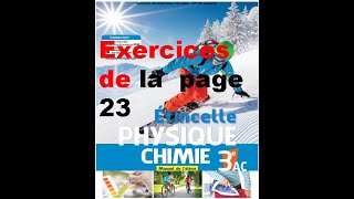 Exercices de la page 23 étincelle physique 3ac [upl. by Mcneely74]