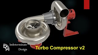 3D Printed TwoStage Compound Turbo Compressor [upl. by Eelytsirk954]