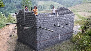 How to build a house with concrete bricks and Donate people in difficult circumstances [upl. by Rehpotsirhk]