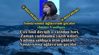 Səssizsəssiz ağlayıram gecələr  Əminə Yusifqızı [upl. by Antony616]