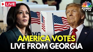 US Election 2024 Latest News LIVE Voting in Swing State Georgia  Trump vs Harris  N18G [upl. by Matheny]