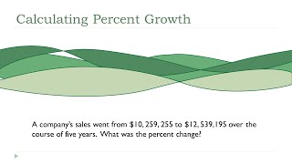 Example Percent Growth [upl. by Euqram]