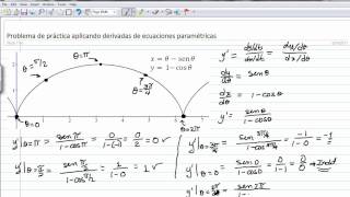 Problema de aplicación derivadas de ecuaciones paramétricasavi [upl. by Web511]