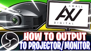 OBS Studio How to output to a Projector Screen or Monitor OBS Studio Tutorial  How to use OBS [upl. by Anaul]