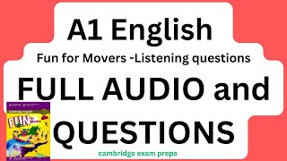 FUN for MOVERS A1  FULL AUDIO for all LISTENING QUESTIONS [upl. by Sousa]