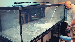 Huge Aquarium Ready For Fish Custom Aquarium Set Up And Start Up [upl. by Girovard]