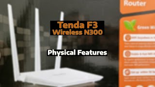 Tenda F3 Wireless N300 Physical features [upl. by Phillie]