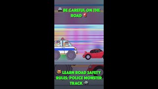 🚓💨 VROOM VROOM LEARN ROAD SAFETY WITH THE POLICE MONSTER TRUCK 👮‍♂️ [upl. by Ayeki766]