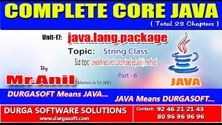 ore Java javalangpackageString class  predefined and customized equals method Part 6 [upl. by Riannon212]