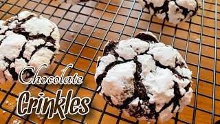 how to make Chewy Chocolate Crinkles  Easy Crinkle Cookies Recipe [upl. by Ainehta]