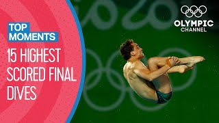 Mens 15 highest scored Final Dives at Rio 2016  Top Moments [upl. by Laurianne]