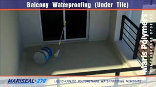 Balcony Waterproofing Under Tile 270 [upl. by Feil532]