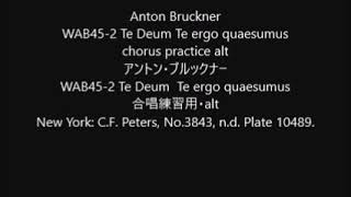 Anton Bruckner WAB452 Te Deum Te ergo quaesumus chorus practice alt [upl. by Naie]