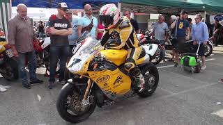 Frankie Chili and his Ducati 9985 at the ASI Moto Show Varano 2018 [upl. by Ettennat]