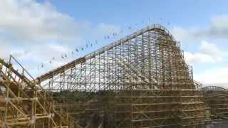 Tayto Park  Cú Chulainn Roller Coaster  Drone Footage [upl. by Ytitsahc]