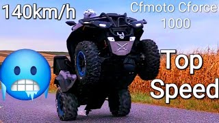 TOP SPEED 140kmh 😱 Brutal Acceleration Chiptuning  Stage 3 Clutch Kit Cfmoto Cforce 1000🥶 [upl. by Chappy]