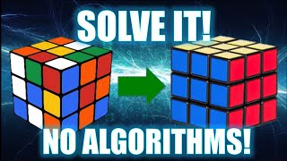 How to Solve a 3x3 Rubiks Cube No Algorithms [upl. by Ecnerwal888]