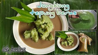 Cara membuat jongkong tepung beras  ide jualan resep jajanan tradisional  takjil berbuka puasa [upl. by Bolen]