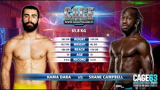 CAGE 62 Dara vs Campbell Complete MMA Fight [upl. by Bunce]