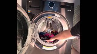 LG WM6700HBA Front Loading AI Wash Cycle WarmHigh Spin  regular load [upl. by Drofhsa]