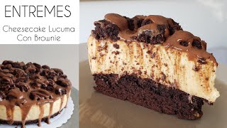 Cheesecake LUCUMA CON BROWNIE  Entremés  Recomendación  Enjoy Eat Lima [upl. by Enamrej806]