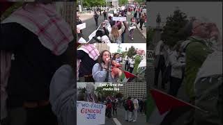 ProPalestinian protesters disrupt annual White House Correspondents’ dinner [upl. by Ahsaenat689]