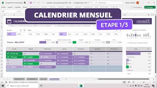 Créer un calendrier mensuel  Episode 13  Tuto Excel [upl. by Lednor577]