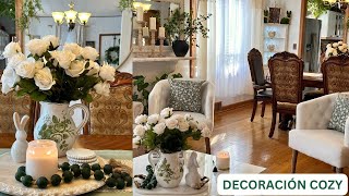 DECORACIÓN de PRIMAVERA 2024💚 SALA COMEDOR💚 ACOGEDOR Y COZY💚 soniaceli homedecor farmhousedecor [upl. by Ahsinhoj]