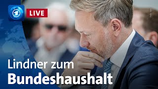 Bundesfinanzminister Lindner zum Haushalt 2024 und dem Finanzplan bis 2027 [upl. by Omari]