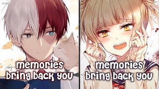 Nightcore  Memories Switching Vocals  Lyrics [upl. by Farmann]