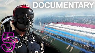 RAF Red Arrows Meet US Thunderbirds Over New York  Red Arrows Take America Documentary  Channel 5 [upl. by Idihsar]