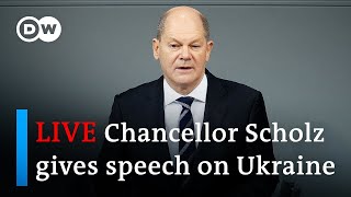 LIVE German Chancellor Olaf Scholz on Ukraine  DW News [upl. by Bronson]