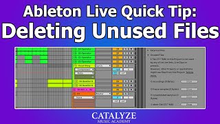 Ableton Quick Tip Deleting Unused Files [upl. by Tisdale]