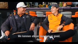 Lando Norris and Oscar Piastri Viaplay Full Interview [upl. by Mahmud209]