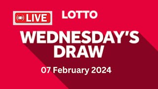 The National Lottery Lotto draw live results from Wednesday tonight 07 February 2024  lotto live [upl. by Anar]