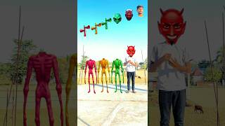 Red yellow amp green Siren vs me correct head matching new game  funny magical video shorts [upl. by Aloisia]