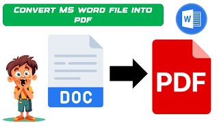 HOW TO CONVERT MS WORD FILE INTO PDF convert file into PDF easily convert ms word document to PDF [upl. by Anaib]