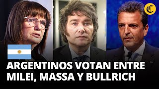 ELECCIONES EN ARGENTINA Milei Massa y Bullrich en contienda por la presidencia  El Comercio [upl. by Stauder]