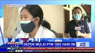 Depok Mulai PTM 100 Persen Kantin Dilarang Buka [upl. by Ulund]