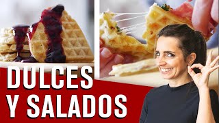 WAFFLES DULCES Y SALADOS   algunos experimentos con waffles [upl. by Willing]