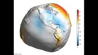 Simulation of Earths Geoid the relative effect of gravitational pull [upl. by Shepp]