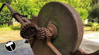 Antique and Rusty Grindstone Restoration [upl. by Farmer51]