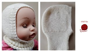 Schalmütze  Rollkragenmütze  Balaclava stricken Schritt für Schritt [upl. by Fabiolas]