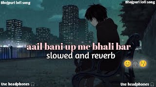 Aail bani up me bhali bar  New bhojpuri trending lofi song  lofi song  slowed and reverb [upl. by Nahs757]