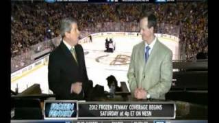 Mens Hockey Frozen Fenway 2012  Kevin Sneddon Interview on NESN 1512 [upl. by Ibrab787]