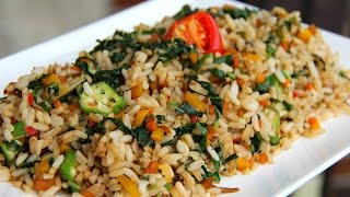 Jamaican Callaloo Fried Rice Veg  Gluten Free Tasty Tuesdays  CaribbeanPot com [upl. by Atinas]