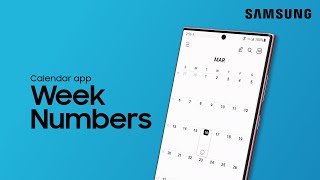 How to add week numbers to your Samsung Calendar  Samsung US [upl. by Ermine]