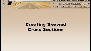 InRoads Tutorial Creating Skewed Cross Sections [upl. by Ulita185]